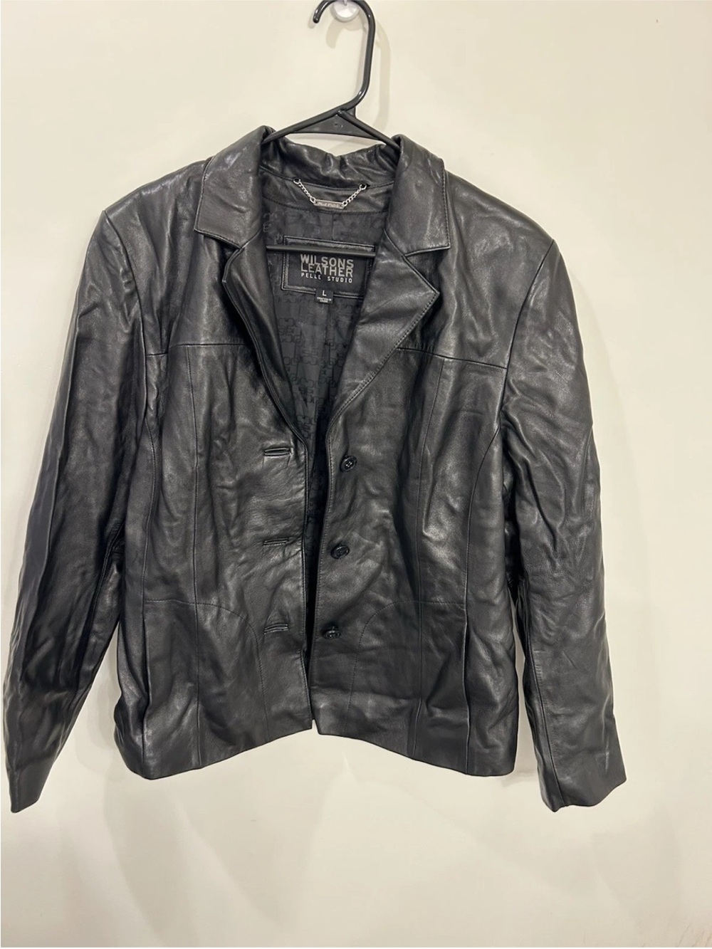 Pelle Studio Black Leather Bomber-Style Jacket